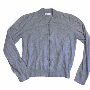 Garage grey zip up cardigan sweater
